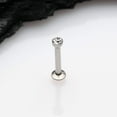 thumbnail image 2 of Basic Gem Ball Top Threadless Push-In Steel Labret, 2 of 4