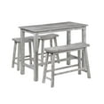 thumbnail image 2 of Boraam Sonoma Rectangular Wood Pub Set with 4 Pieces in Storm Gray Wire-Brush Finish, 2 of 9