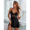 thumbnail image 4 of Camisón de encaje especial europeo y americano con tirantes calados, elegante y seductor, de encaje transparente, 4 of 5