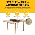 thumbnail image 4 of Christmas Table Cloths for 4 Foot Rectangle Tables, Xmas Botanical Birds Snowflake Vintage Patio Waterproof Elastic Fitted Tablecloths, Washable Rectangular Table Cover for Camping, 4 of 8