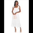 thumbnail image 3 of Vestido de Verano con Escote Cuadrado y Volantes para Mujer, Ideal para Bodas, Fiestas, Damas de y Salidas Nocturnas. Crema XL, 3 of 8
