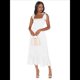 thumbnail image 3 of Vestido de Verano con Escote Cuadrado y Volantes para Mujer, Ideal para Bodas, Fiestas, Damas de y Salidas Nocturnas. Crema M, 3 of 8