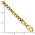 thumbnail image 2 of Auriga 14k Yellow Gold 7 inch 3.6mm Semi-Solid Round Box with Lobster Clasp Bracelet for Women, 2 of 4