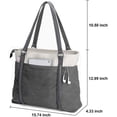 thumbnail image 3 of Women Laptop Tote Bag for Work Lightweight Splice Canvas 15.6 Inch Handbag Purse, 3 of 6