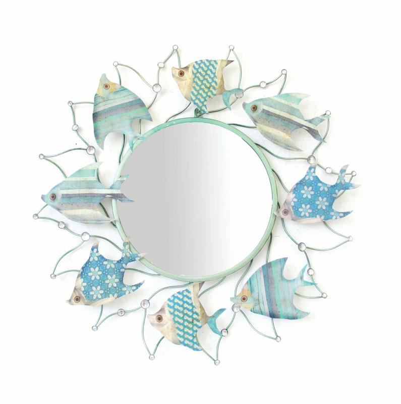 Home Source Circular Fish Mirror