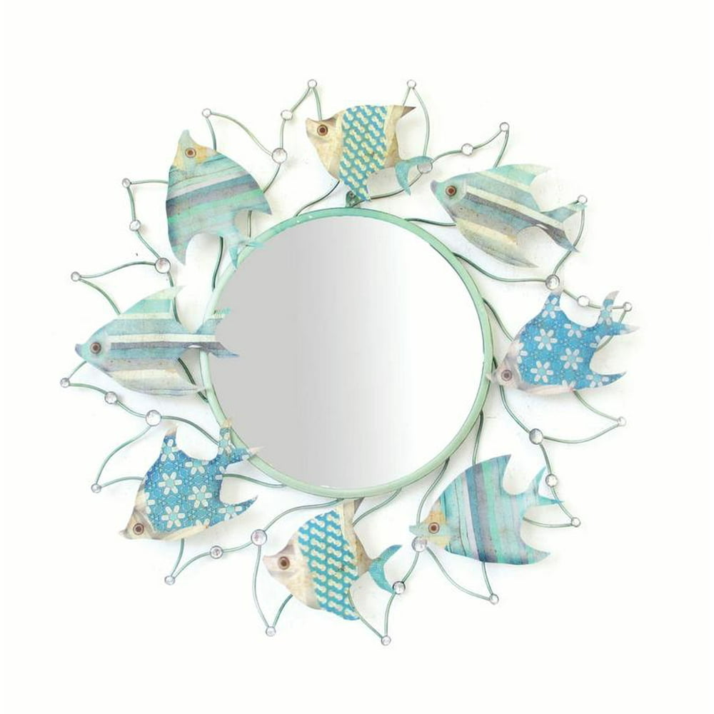 Home Source Circular Fish Mirror