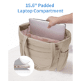 thumbnail image 4 of WANDF Puffy Tote Bag for Women,Quilted Puffer Work Tote with Tumbler Holder,15.6 Inch Laptop Bag with 8 Pockets,Lightweight Water-Resistant Shoulder Bag for Mom,Sister,Teacher,Nurse(Khaki), 4 of 9