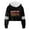 02_Black, variant on QUOTAY Girls Short Cropped Hoodie Loose Casual Pullover with Letter Print and Striped Long Sleeves Cute Sweatshirt Top for Everyday Wear Hoodies for Girls 02_Black,3-4 Years