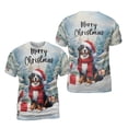 thumbnail image 3 of Merry Christmas Bernese Mountain Dog Enjoys Woofmas Winter Xmas Holiday All Over Print 3D Shirt Unisex Merch Berner Lover Gifts - 02022, 3 of 6
