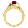 thumbnail image 4 of Mauli Jewels Women’s 1.85 Ct Halo Split Shank Ruby and Lab Grown Diamond Bridal Set in 14K Rose, White, and Yellow Gold, 4 of 8