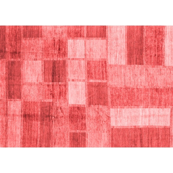 Ahgly Company Indoor Rectangle Patchwork Red Transitional Area Rugs, 2' x 5'