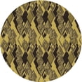 thumbnail image 1 of Ahgly Company Indoor Round Patterned Orange Gold Area Rugs, 4' Round, 1 of 6