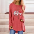 thumbnail image 2 of JINMGG Long Blouses for Women, Christmas Tops for Women Women Santa Claus Printed Long Sleeve Pullover Sweater Casual, 2 of 6