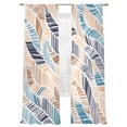 Abstract Ripple Seamless Gradient Lines Chiffon Sheer Curtains 84 ...