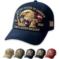 thumbnail image 5 of US 250th Anniversary Celebration Hat, Adjustable Retro Bald Eagle Patriotic Cap for Men Women By PULMCheerger, 5 of 6