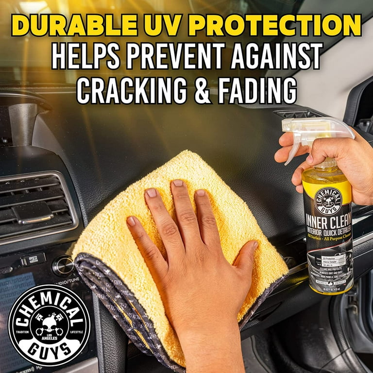  Chemical Guys Wheel Cleaner & Tire Protectant Bundle with (1)  16 oz Silk Shine Protectant and (1) 16 oz Diablo Wheel Cleaner : Automotive