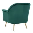 thumbnail image 6 of SAFAVIEH Brienne Mid-Century Arm Accent Chair, Emerald Velvet, 6 of 10