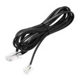 thumbnail image 1 of Uxcell 3 Pack Adaptador Convertidor de Cable RJ45 8P4C a RJ11 6P4C, Adaptador RJ45 a RJ11 para Auricular Telefónico para Hogar, Oficina, 6.6ft, Negro, 1 of 6