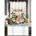 thumbnail image 6 of No Hook Shower Curtain with Snap in Liner,Retro Summer Sunflower Dwarf Bee Waterproof Bath Curtain Double Layers with See Through Top Window,Blue Red Striped Hat Hotel Shower Curtains 36x72in, 6 of 9