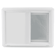 Shed Windows and More 24" x 18" Double Pane Vinyl Tempered Clear Glass Low-E PVC Frame Horizontal