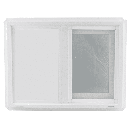 Shed Windows and More 24" x 18" Double Pane Vinyl Tempered Clear Glass Low-E PVC Frame Horizontal