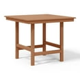 thumbnail image 4 of WestinTrends Ashore Outdoor HDPE 36" Square Patio Dining Table with Umbrella Hole, Teak, 4 of 15