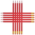 thumbnail image 4 of 12 lápices afilados, lápices rojos, lápices de colores borrables con borradores, lápices de dibujo de colores, lápiz corrector para comprobar mapas, colorear, puntuación de pruebas, 4 of 7