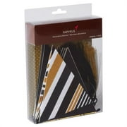 American Greetings P-BNNR2-72363 Pennants with Patterns Hang Banner - Black & Gold