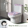 thumbnail image 4 of HELLHERO Elastic Edge Toilet Seat Cover Set & Non-Slip Elastic Bottom Universal with 2 Pieces Bathroom Toilet Lid Cover, 4 of 8