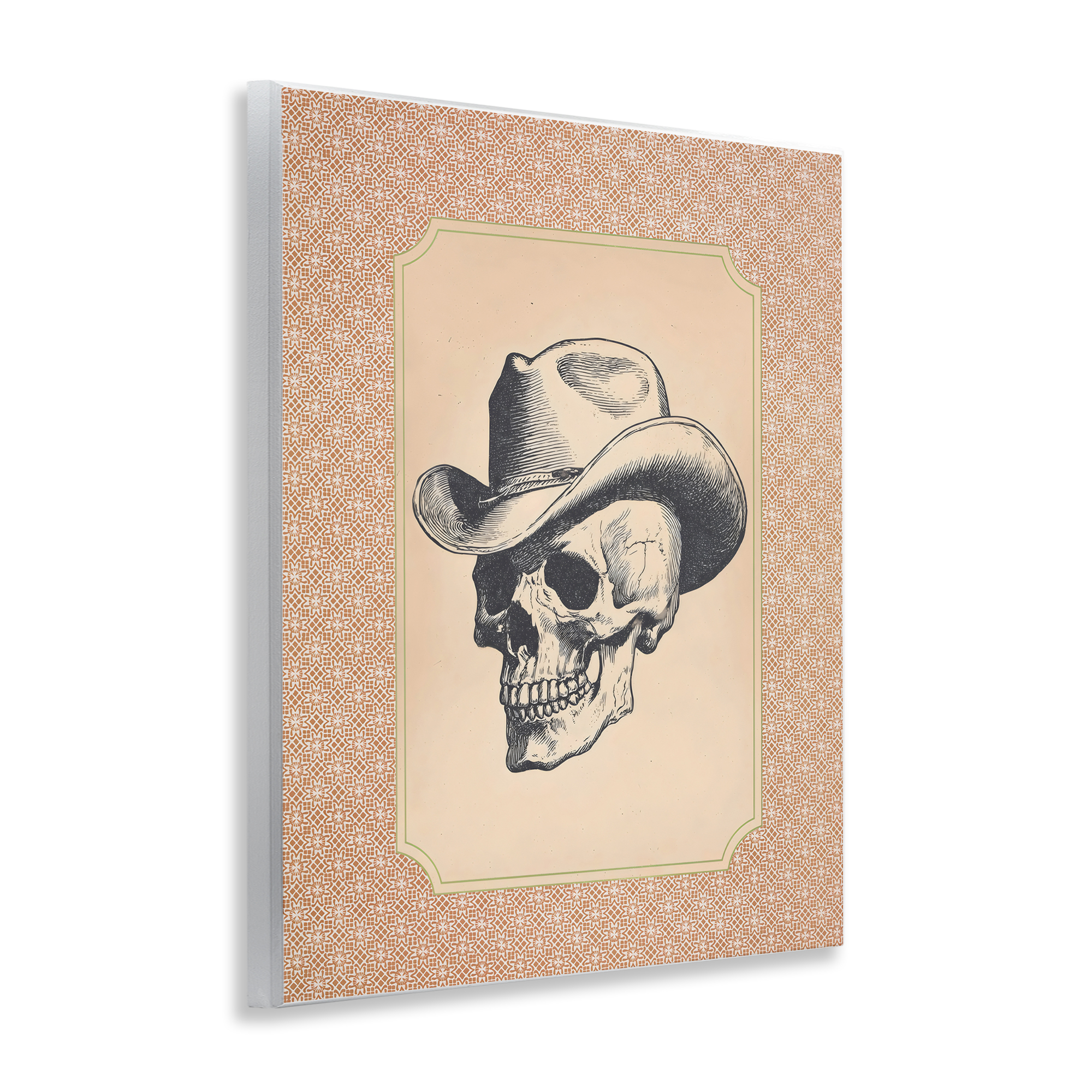 Vintage Cowboy Skull Wall Plaque Art, design by Arlington Prints