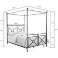 Crosley Furniture Montgomery Canopy Bed, King In Black
