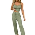 thumbnail image 2 of Xunmmm Womens Pajamas Set Lace Straps Tank Top and Long Pants Ribbed Loungewear Sleepwear Home Clothes, 2 of 7
