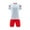White, variant on HOMADLES Teen Boys Sets 2 Piece Breathablle Tee and Elastic Waist Short Outfits Light Blue 6 T