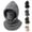 Grey, variant on One-Piece Flannel Warm Mask Hat, 3-in-1 Winter Fleece Hood Mask for Men, Adjustable Neck Warmer and Face Cover for Skiing, Snowboarding, Hiking