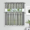 thumbnail image 2 of Kitchen Curtains 36 Inch Short - 3 Panel Set, Rod Pocket Window Curtain, Boho Floral Tribal Style, 100% Polyester for Farmhouse, Kitchen, Cafe, Bedroom, Easy Wash, 2 of 4