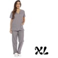 thumbnail image 3 of Conjuntos de uniforme médico para mujer Uniformes médicos de seis bolsillos (cuello en V con pantalón cargo), 3 of 5