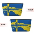 thumbnail image 2 of Sweden Map Flag Small Purse Organizer Zipper Cosmetic Handbag Tote Pouch For Women, 2 of 7