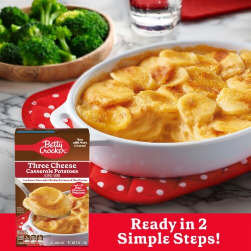 Pack of 2 - Betty Crocker Three Cheese Casserole Potatoes, Made With Real Cheese, 4 Oz Box