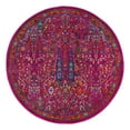 thumbnail image 3 of Unique Loom Calypso Collection Area Rug - Kaiso (5' 3" Round Pink/Blue), 3 of 7