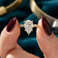 thumbnail image 4 of vylahjewellery Pear Moissanite Ring, Engagement Ring for Women, Classic Solitaire Wedding Ring, 4 Prong Promise Ring, 4 of 6