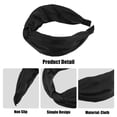 thumbnail image 4 of Unique Bargains Satin Twist Headband Hairband for Women Black 1.97 Inch Wide 1 Pcs, 4 of 7