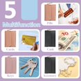 thumbnail image 4 of 4-piece contraceptive pillbox set, leather contraceptive pillbox套袖 wallet with clasp and key ring, privacy protection contraceptive medication with keychain, 4 of 4
