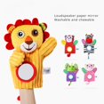 thumbnail image 4 of Marionetas de dedo suaves de animales juguetes de marionetas de mano calmantes sonajero para bebé recién nacido juguete interactivo educativo muñeca que suena para 0 a 1 años, 4 of 4