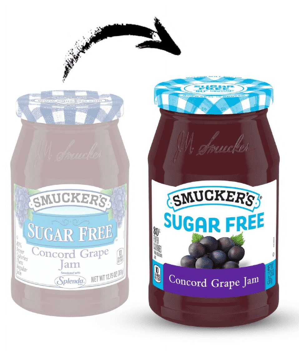 Smucker's Sugar Free Concord Grape Jam with Splenda Brand Sweetener, 12.75 Ounces (Pack of 4)