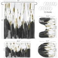 thumbnail image 2 of Zrodlmo Abstract Black Ombre Fabric Shower Curtain and Rug Sets, 16pc Modern Bathroom Curtain Sets, 72" x 72", Black, 2 of 8