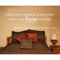 thumbnail image 2 of Write Your Troubles in the Sand Carve Your Blessing in Stone Wall Vinyl Sticker Lettering Decal 36Wx7H Color Options - White, 2 of 4