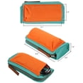 thumbnail image 4 of [3 PACK], JAVOedge Double Eyeglass Case Fits 2 Frames in Soft Felt Zipper and Pouch Style Storage with Microfiber Cloth, 4 of 7