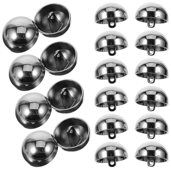 FOMIYES 20Pcs Metal Round Buttons Sewing Tool for Blazer and Coat Decoration