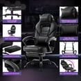 thumbnail image 4 of QinaQin Silla gamer grande y alta con reposapiés, cabecera ajustable y reclinación de 90° a 160°, ideal para oficina o videojuegos, 4 of 8