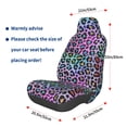 thumbnail image 4 of JUNZAN Rainbow Animal Skin Pattern Seat Covers,Universal Fit Sedans,Cars,Vans,SUV,Truck, 4 of 6